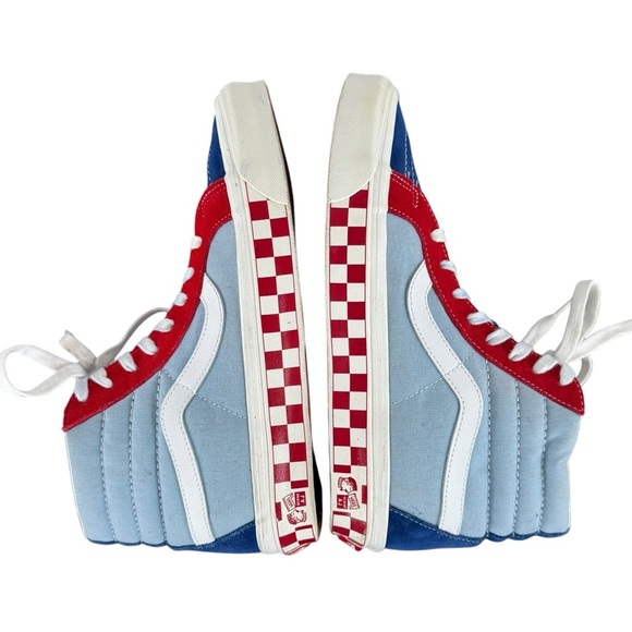 VANS SK8-HI 38 DX Anaheim Factory Skate Shoes Blue Yellow Red | Men 8 Women 9.5 - Picture 9 of 12